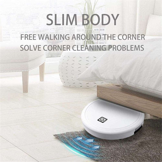 3-in-1 Robot Vacuum Cleaner 1800Pa Multifunctional Smart Floor Cleaner USB Rechargeable Dry Wet Sweeping Vacuum Cleaner - buyhub express