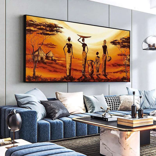 Abstract African Woman Canvas Wall Art - buyhub express