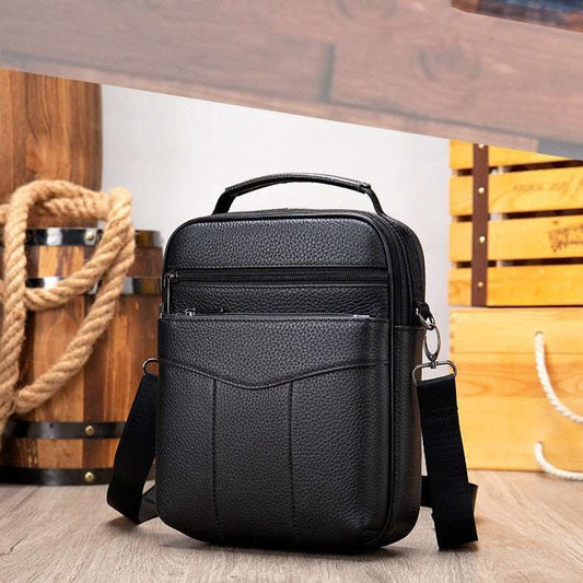 Business Men's Leather Single-shoulder Bag - buyhub express