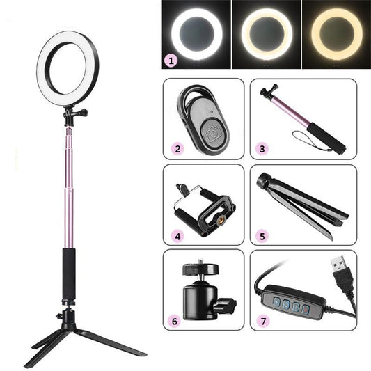 Compatible with Apple, Tripod Fill Light Live Bracket Beauty Light Set Ring Light - buyhub express