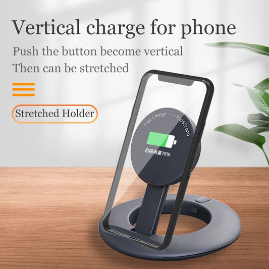 Folding Wireless Charger Horizontal Vertical with Mobile Phone Shell Fast Charging Smart Compatible - buyhub express