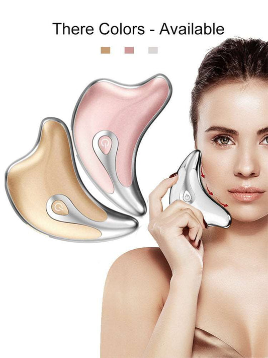 Gua Sha Scraper Facial Massager Face Lifting Slimming LED Light Microcurrent Skin Rejuvenation Electric Body Gouache Massage - buyhub express