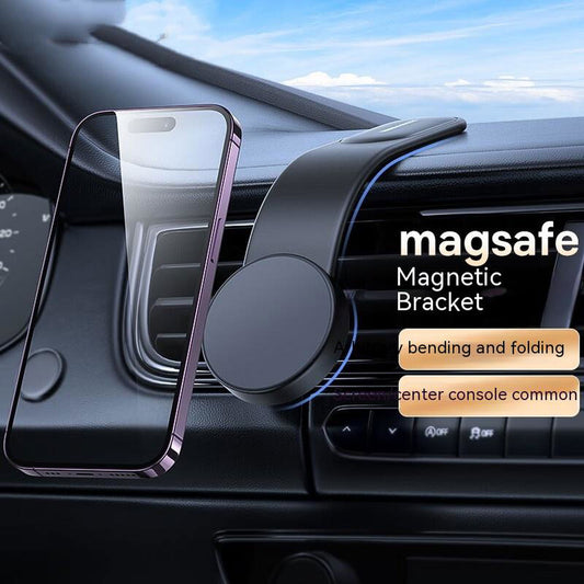 Magnetic Bendable Car Mobile Phone Holder Wireless Charger Phone Holder 15W Car Dash Mount Compatible With Phone - buyhub express