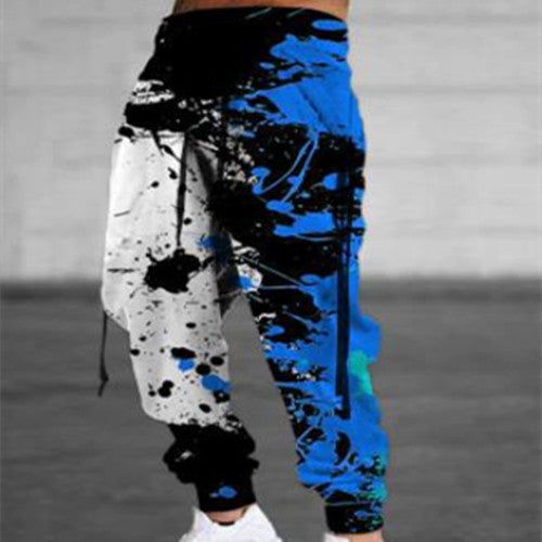 Men's Digital Printing Sports Drawstring Casual Pants Sweatpants - buyhub express