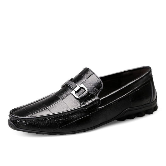 Newest Men Shoes Leather Genuine Casual Loafers Men - buyhub express