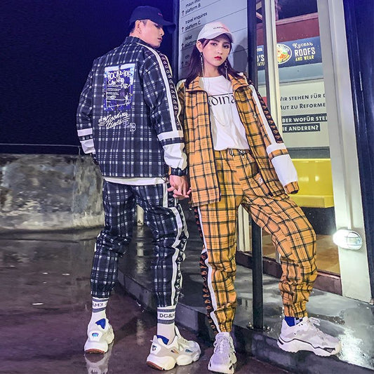 Plaid Unisex Jacket Suit - buyhub express