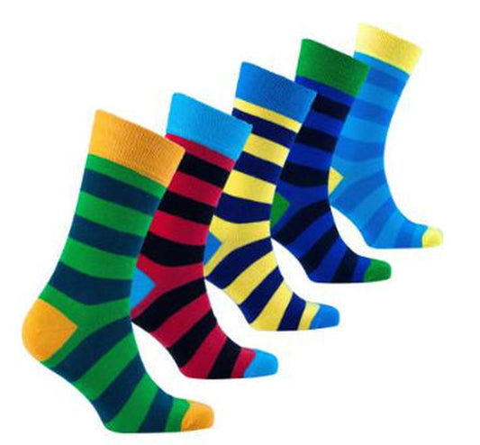 Plus Size Plus-sized Long Striped Men's Cotton Socks - buyhub express