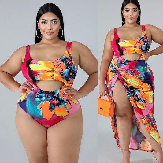 Plus Size Swimsuit One-piece Skirt - buyhub express