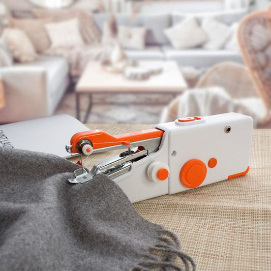 Portable Mini Hand Sewing Machine Quick Handy Sew Needlework Cordless Clothes Fabrics Household Electric Sewing Machine - buyhub express