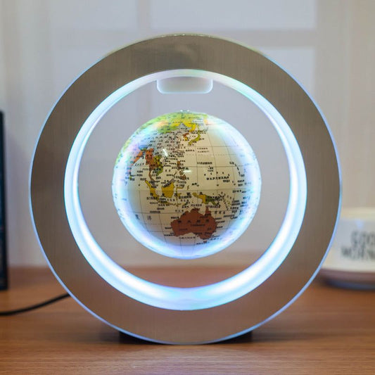 Round LED World Map Floating Globe Magnetic Levitation Light Anti Gravity Magic - buyhub express