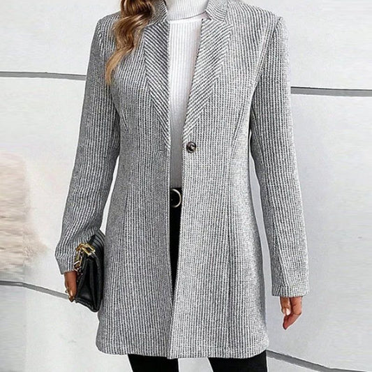 Slim Jacquard Stitching Temperament Commute Women's Woolen Coat - buyhub express