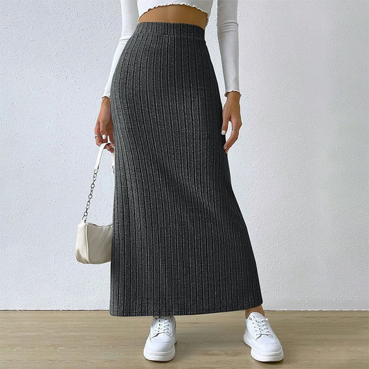 Slit Long Sheath Skirt Women's High Elastic - buyhub express