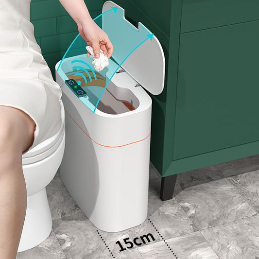 Smart Trash Can With Lid For Bedroom And Living Room Kitchen Storage Box Trash Can Induction Small Car Box Automatic Smart Dustbin Smart Trash Bin - buyhub express