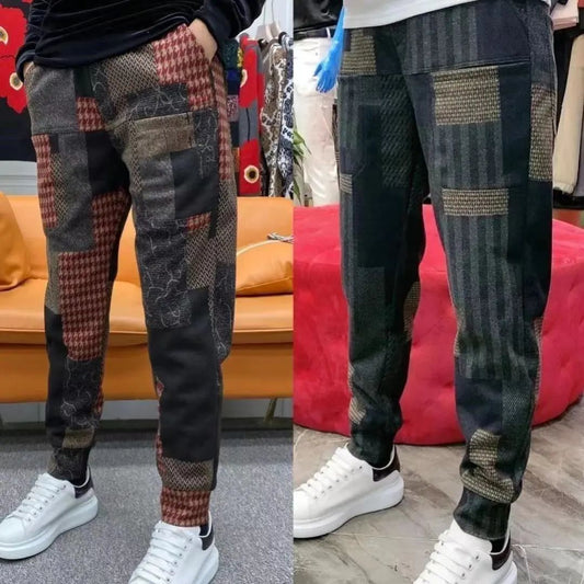 Summer New Men's Six-pocket Casual Pants Skinny Slim Fit Patchwork Korean Style Trendy All-matching - buyhub express