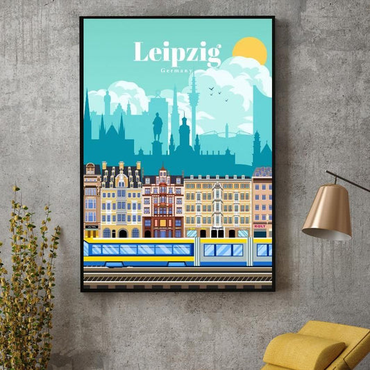 Wall Art Decor Canvas - Leipzig Painting - buyhub express