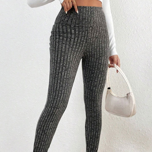 Women's Casual All-match Solid Color High Waist Tight Leggings - buyhub express